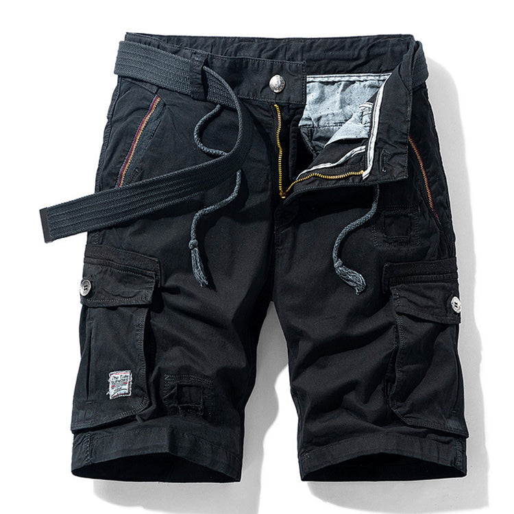 Casual Straight Leg Multi-pocket Men's Shorts