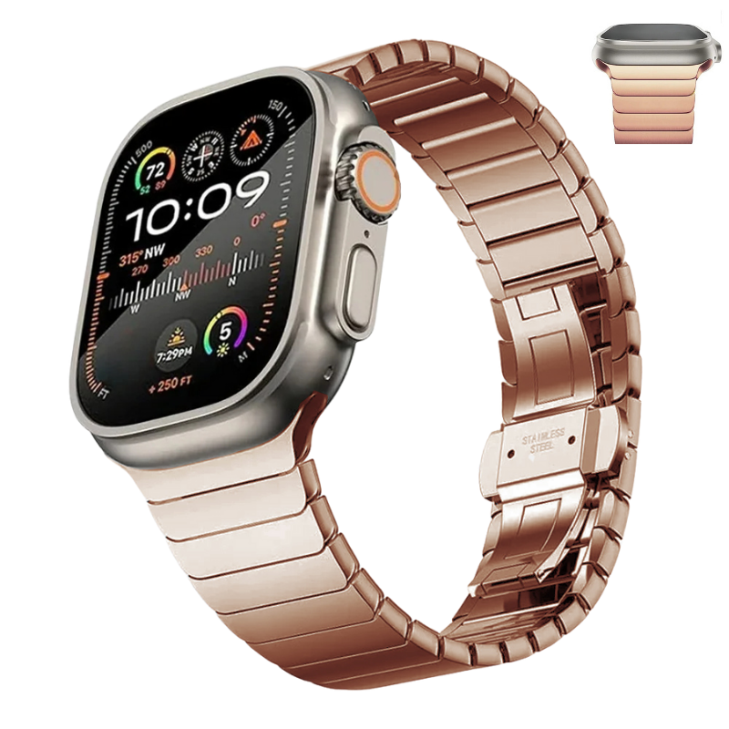 Renzo Stainless Steel Link Apple Watch Band