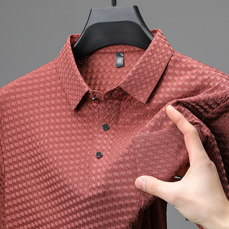 Marc Don Textured Grid Shirt