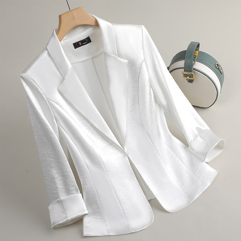 Jessica Woods Satin Blazer