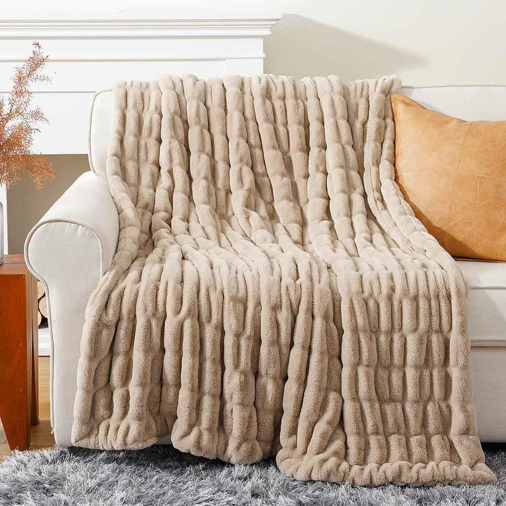 Imitation Rabbit Fur Blanket Throw