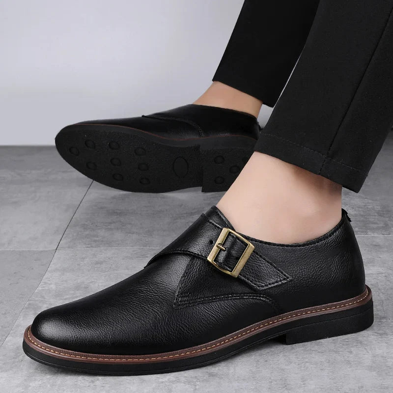 Marc Don Leather Monk Shoes