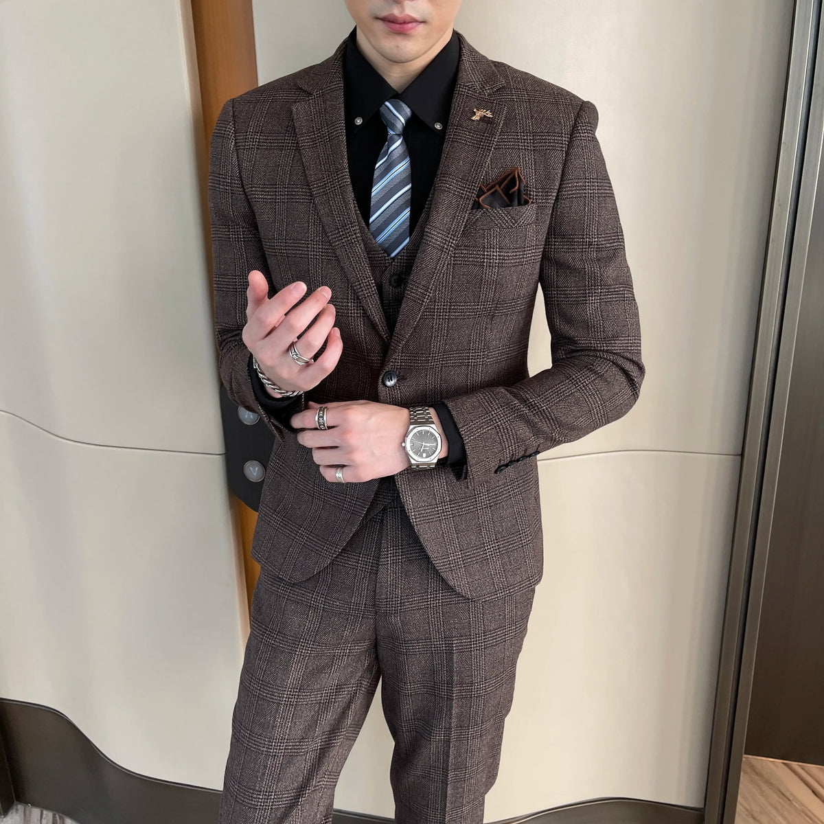 Kingsley Plaid Three-Piece Suit