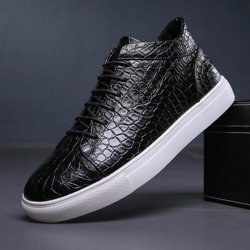 Montreal Croc-Embossed Sneakers