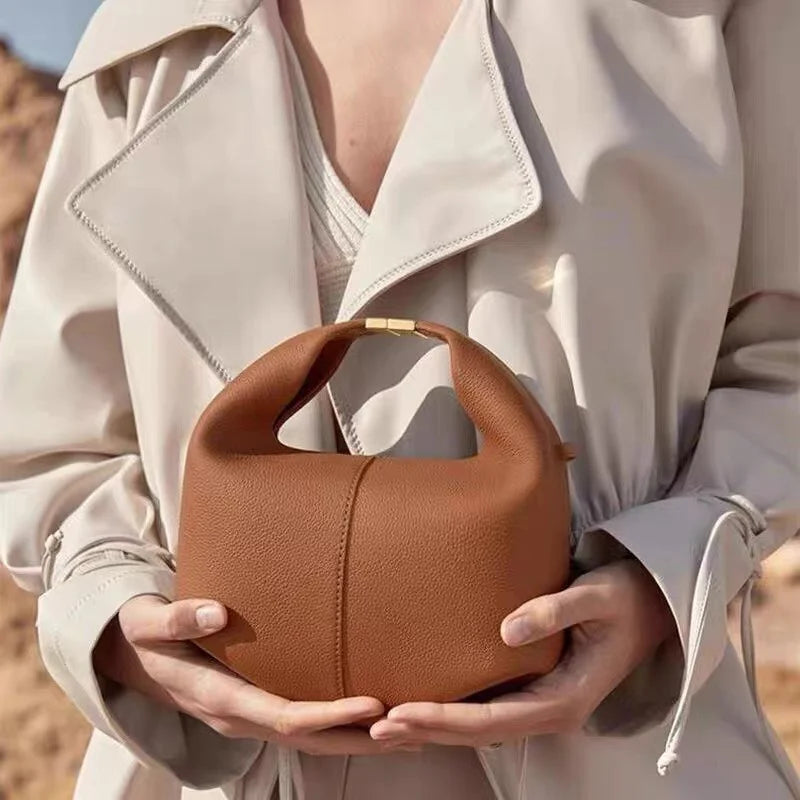 Camille Pebbled Leather Handbag