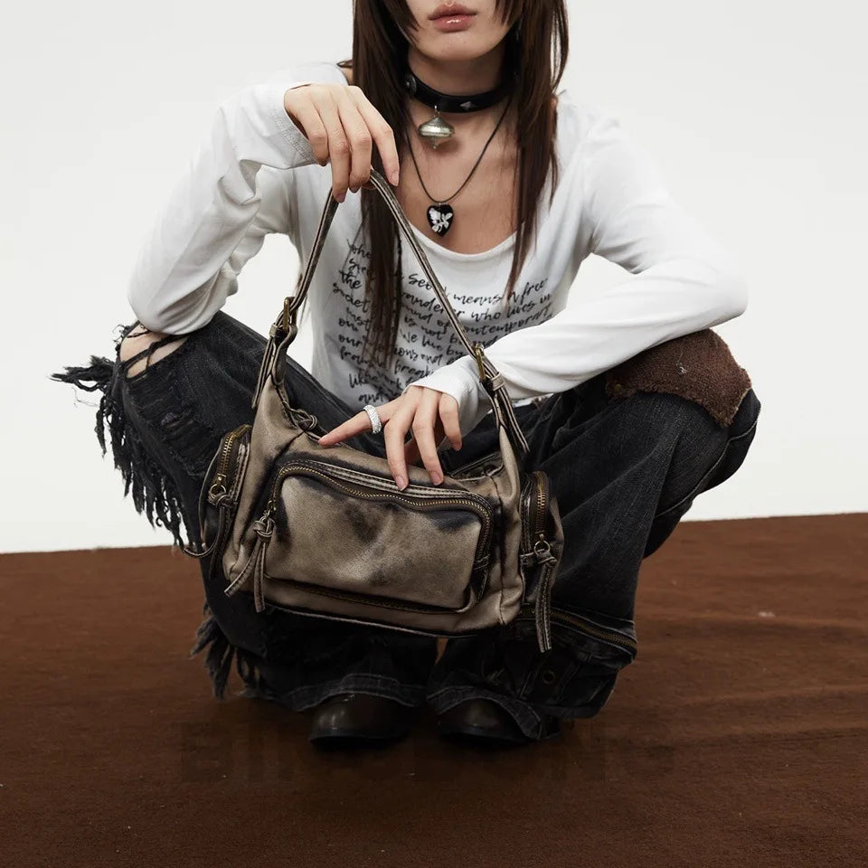 Camille Leather Shoulder Bag