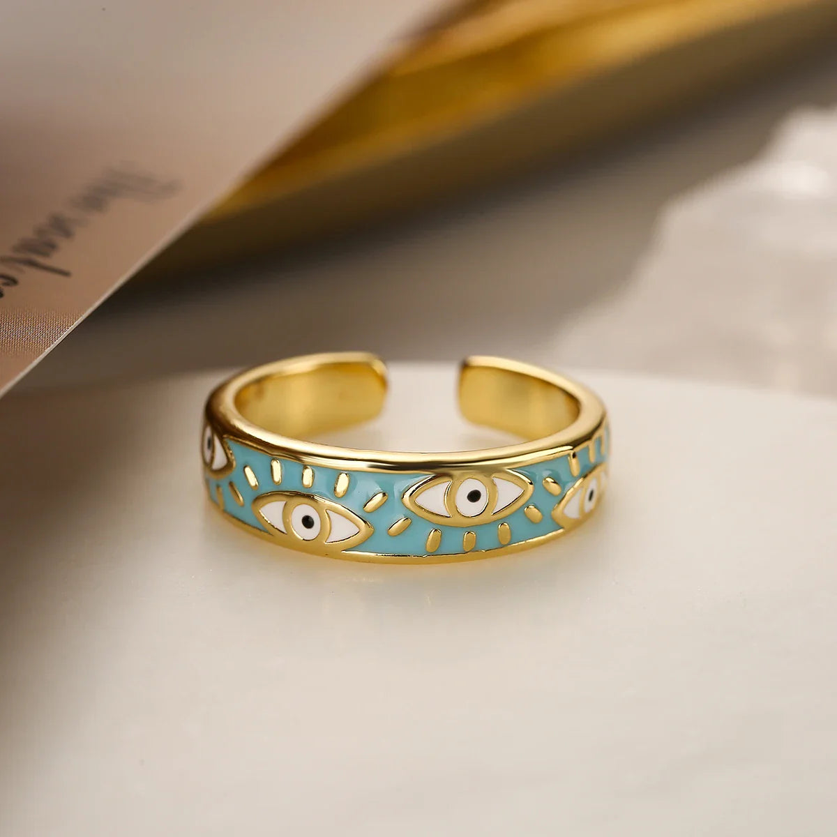 Parla Enamel Eye Ring