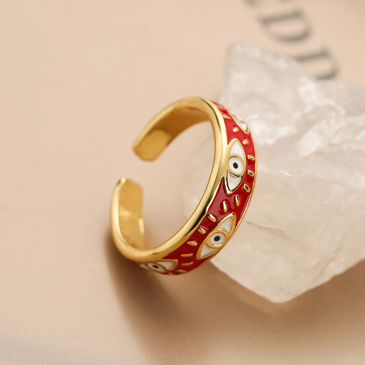 Parla Enamel Eye Ring
