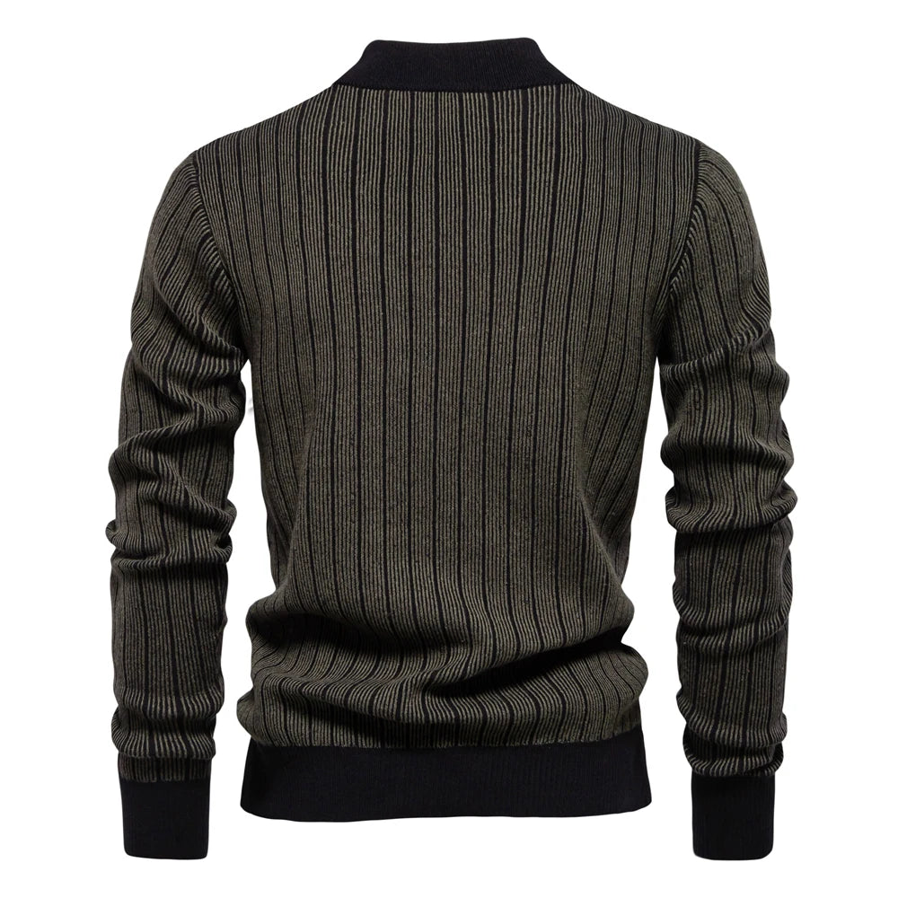 Ethan Cole Striped Cotton Sweater
