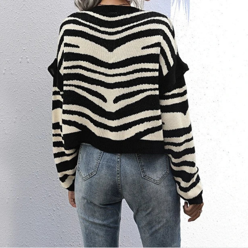 Luna Rose Zebra Knit Sweater