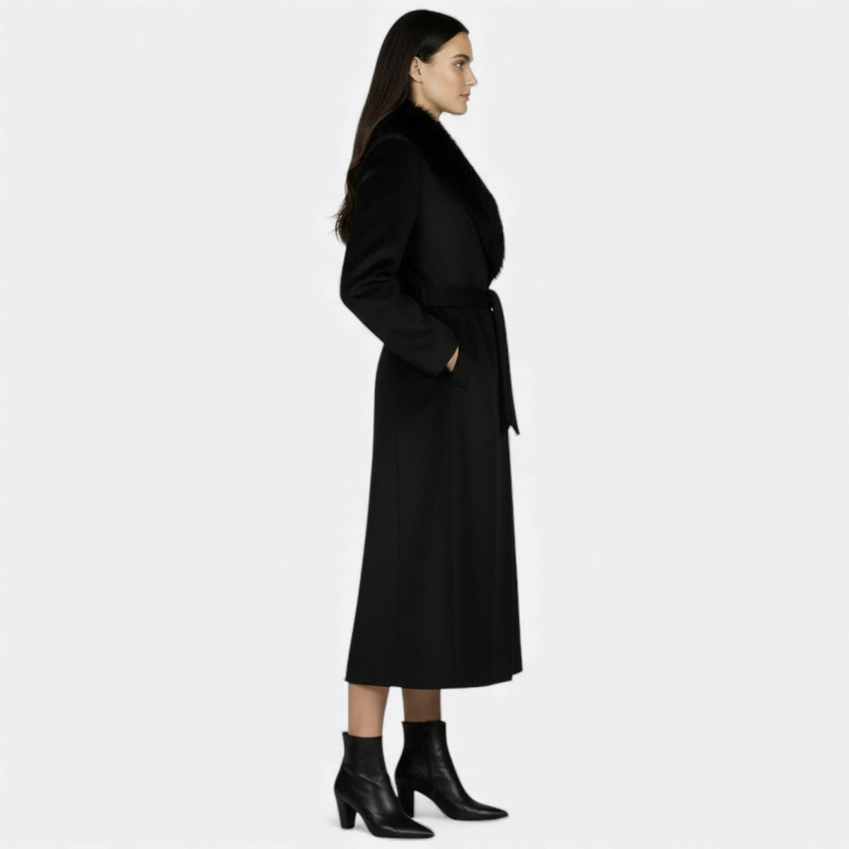 Amanda Faux Fur Collar Wool Coat_2