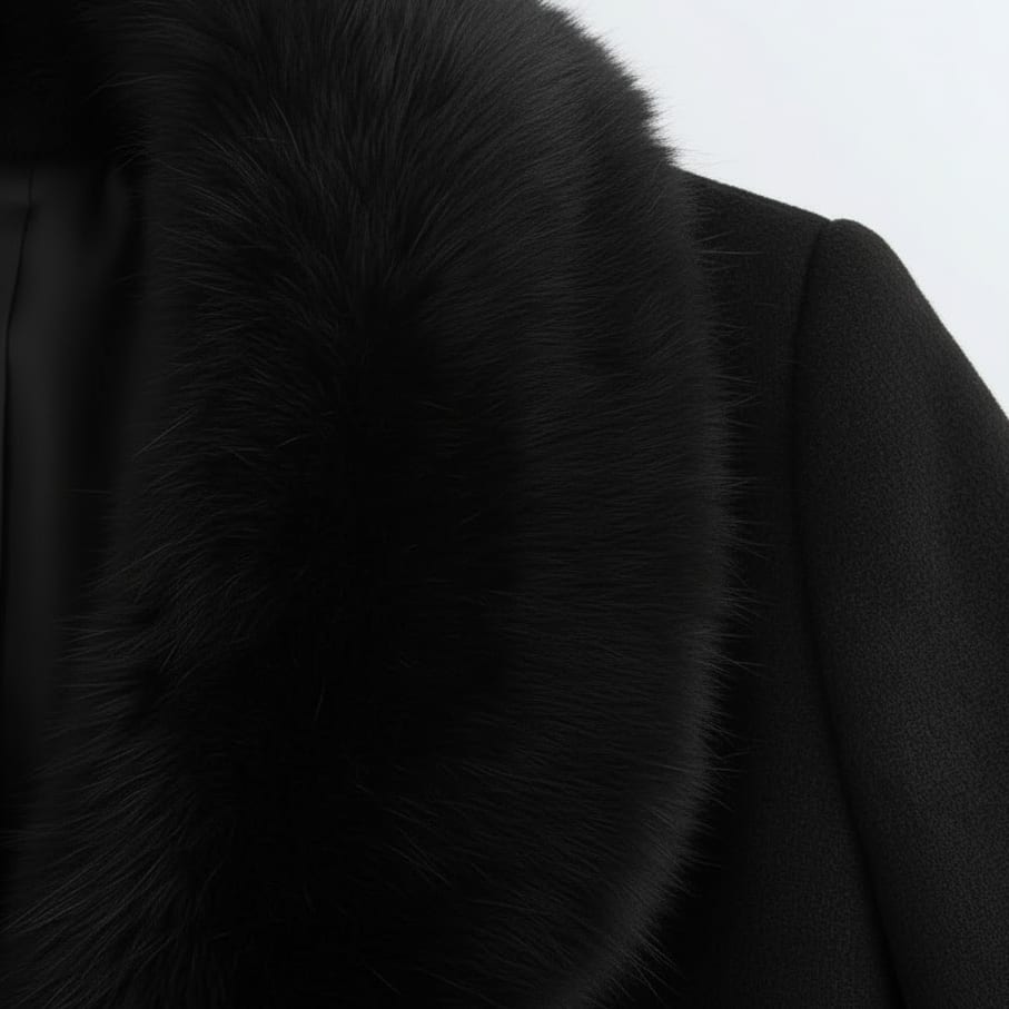 Amanda Faux Fur Collar Wool Coat_5