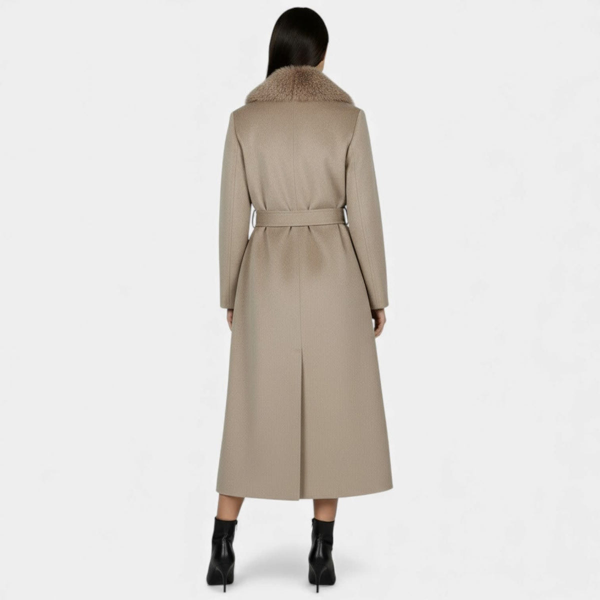 Amanda Faux Fur Collar Wool Coat_8