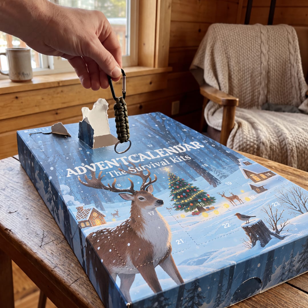 Outdoorsman Advent Calendar 2026 with 24 Fishing and Survival Tools Holiday Countdown Gift for Him_5