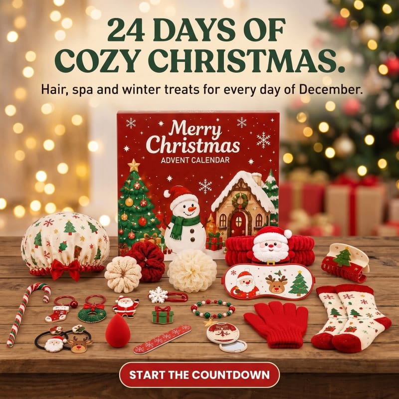 Hair Accessories Advent Calendar 2026 with 24 Spa and Winter Gifts Holiday Countdown Gift for Her_1