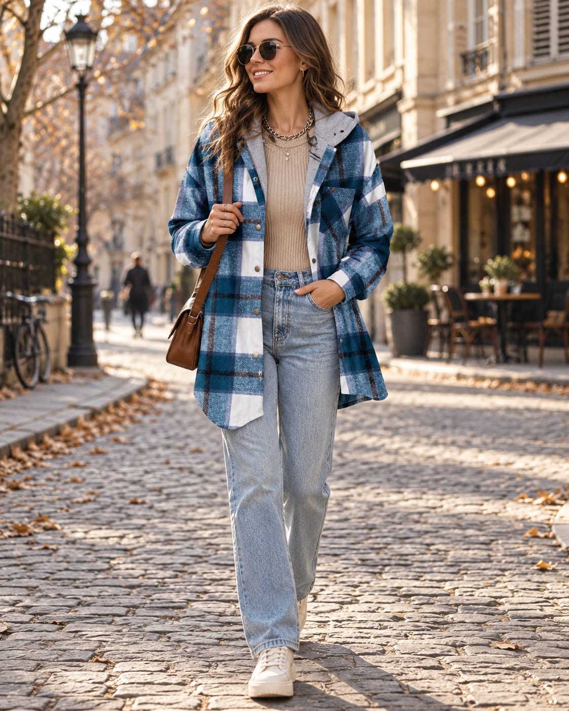 Chelsea Hooded Fleece Lined Plaid Shacket_3