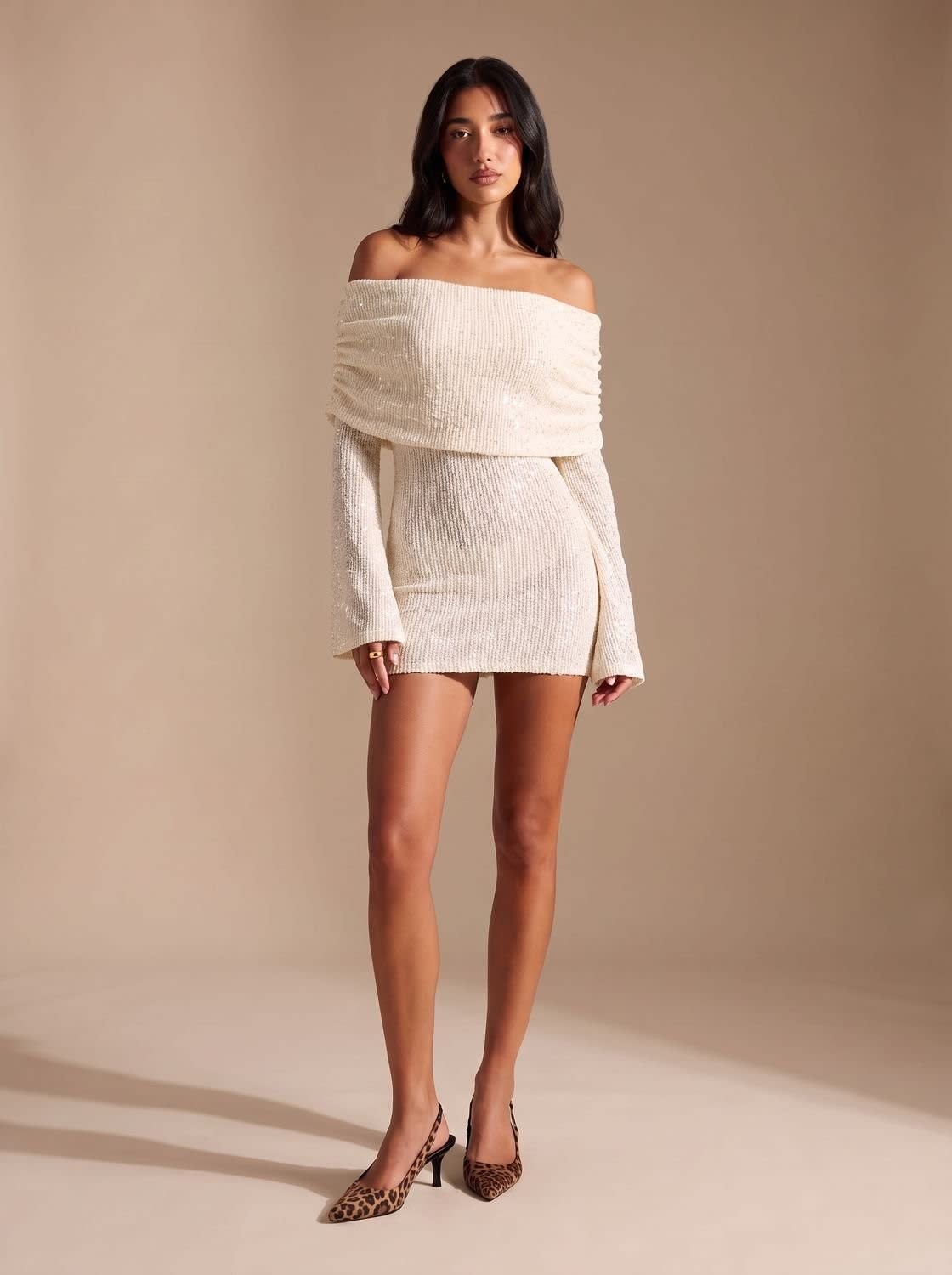 Cosima Off Shoulder Sequin Bodycon Mini Dress_3