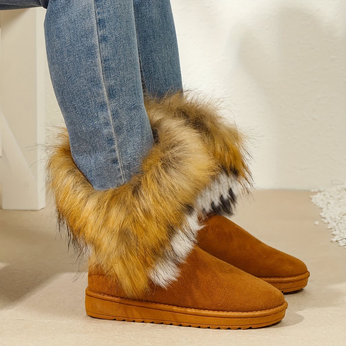 Annika Faux Fur Cuff Snow Boots_4