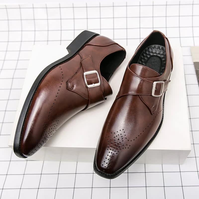 Oscar Brogue Monk Strap Dress Shoes_1