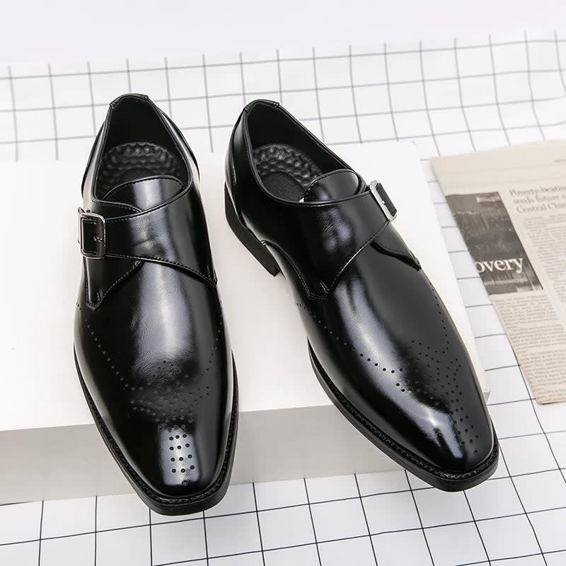 Oscar Brogue Monk Strap Dress Shoes_4