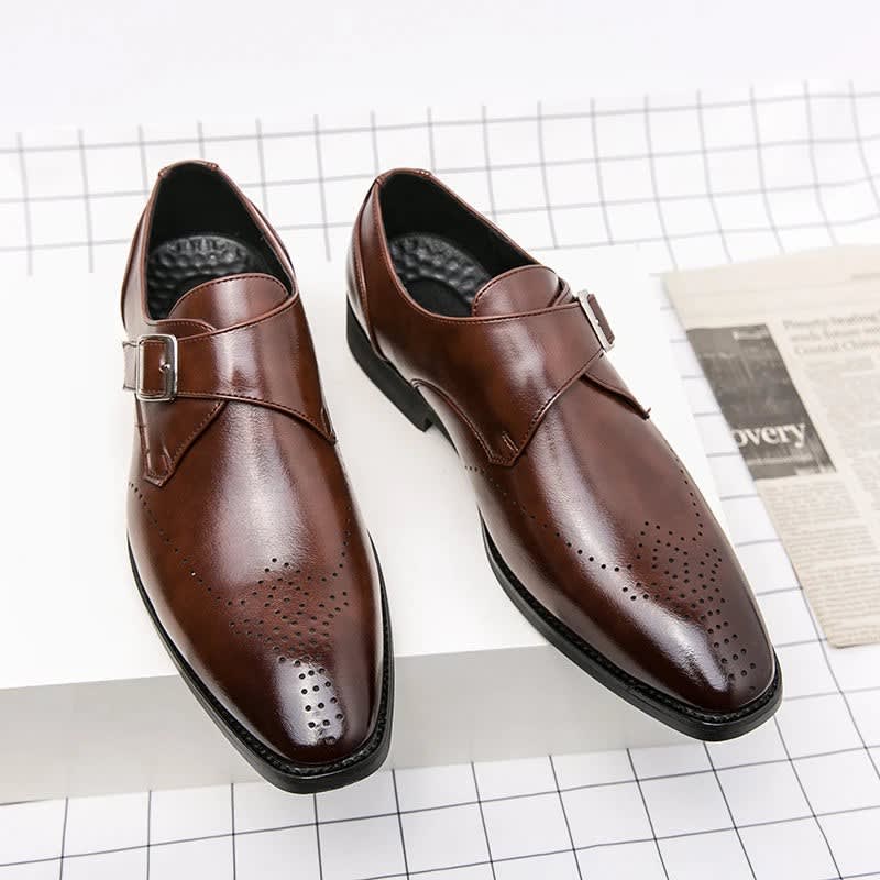 Oscar Brogue Monk Strap Dress Shoes_8