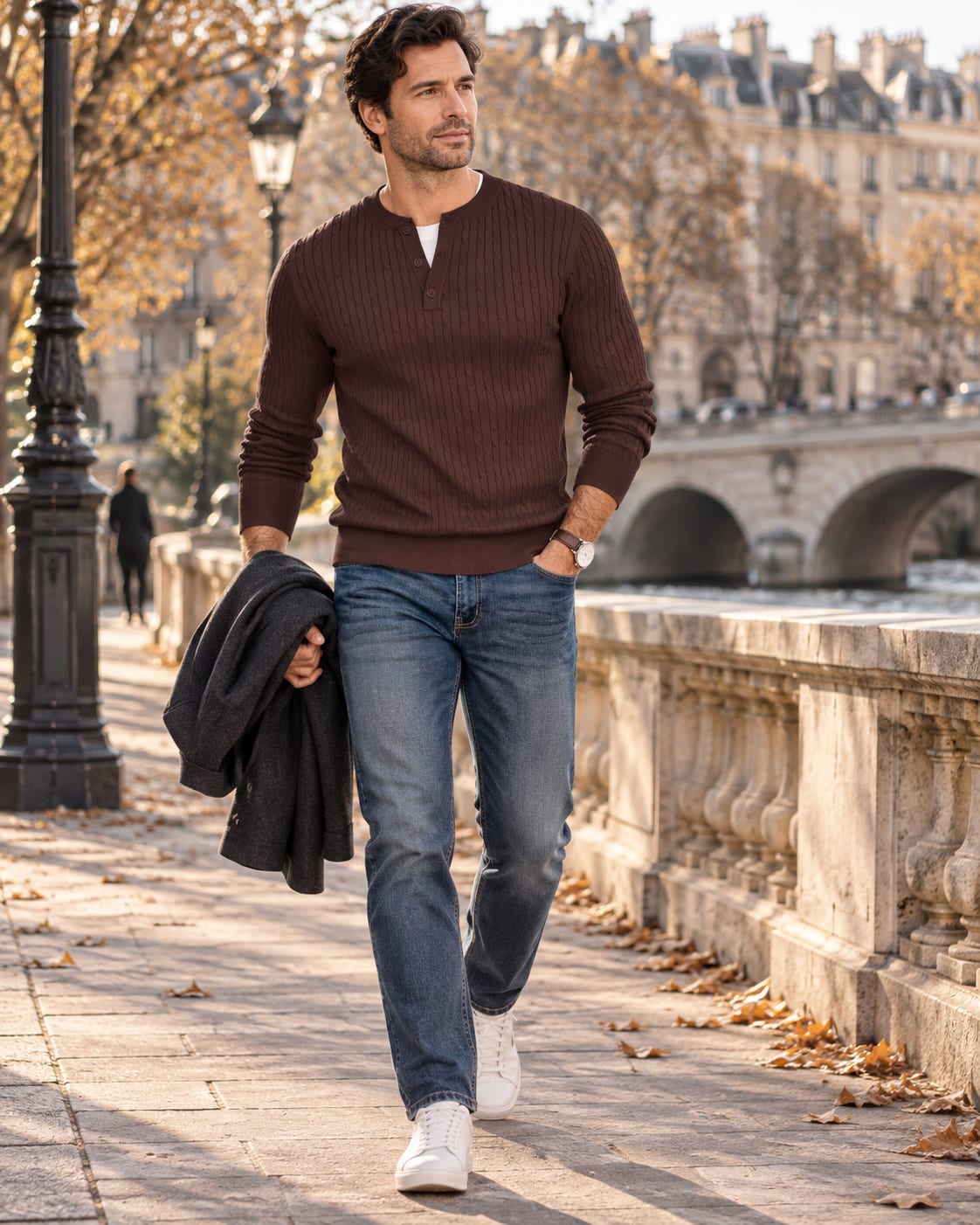 Malcolm Cable Knit Henley Sweater_2
