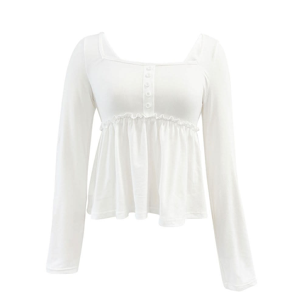 Marisol Square Neck Ruched Peplum Top_5