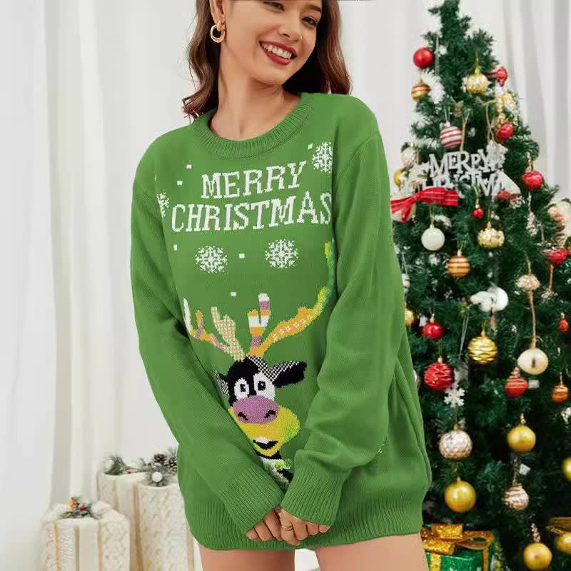 Carina Oversized Reindeer Christmas Sweater_4