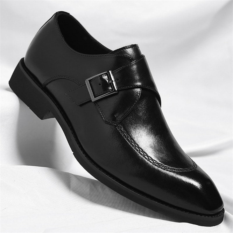 Joseph Polished Leather Single Monk Strap Loafers_7