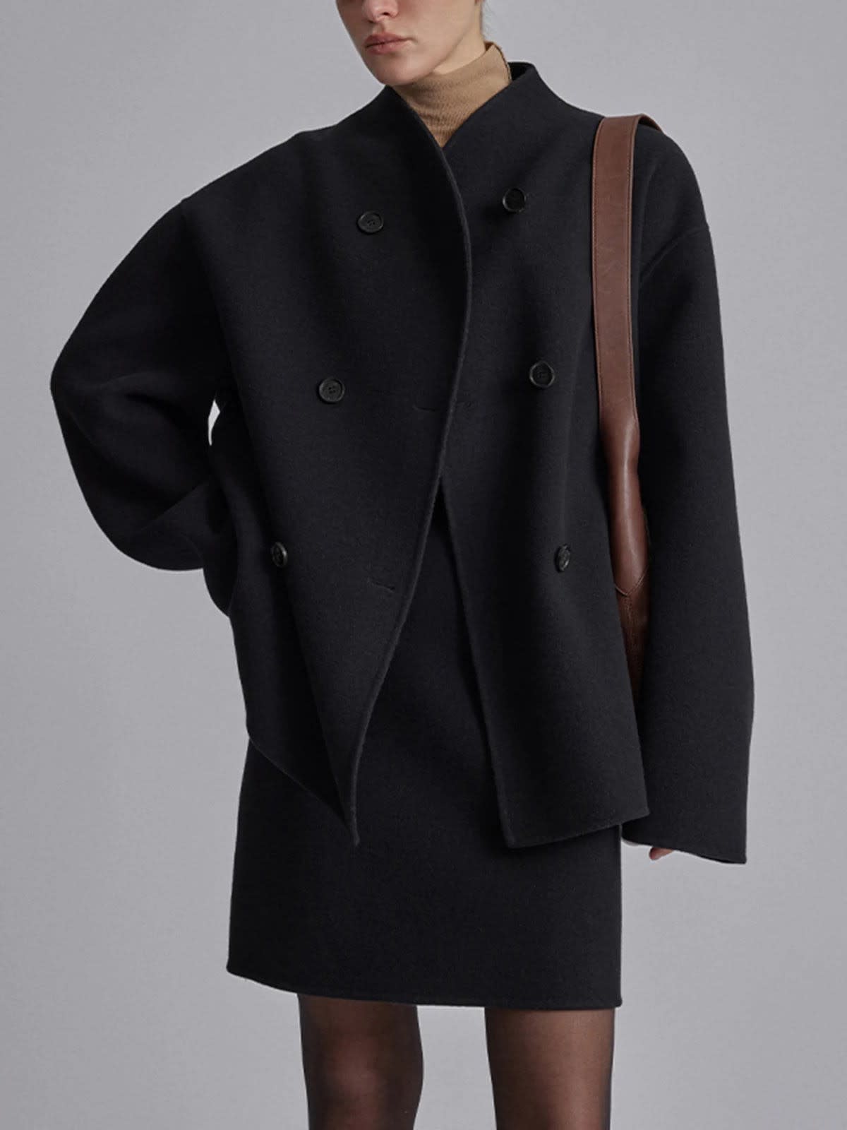 Catherine Collarless Cropped Pea Coat_6