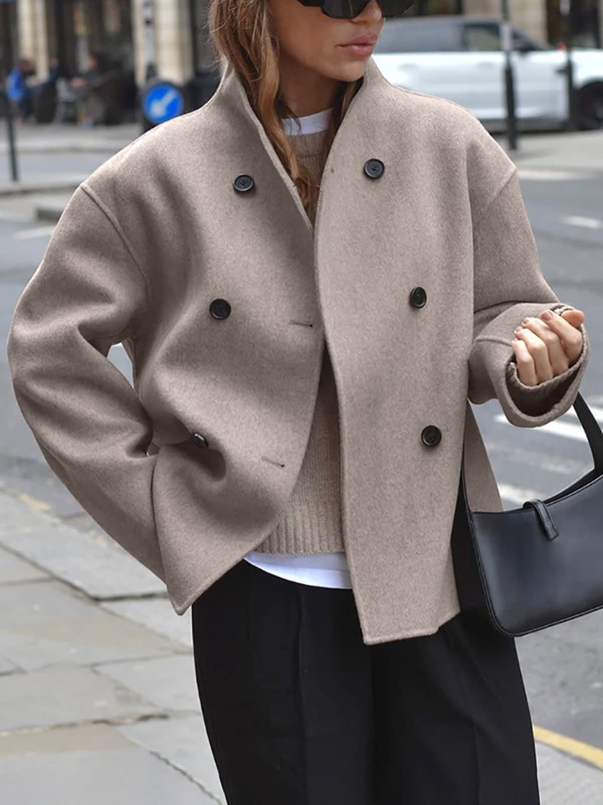 Catherine Collarless Cropped Pea Coat_9