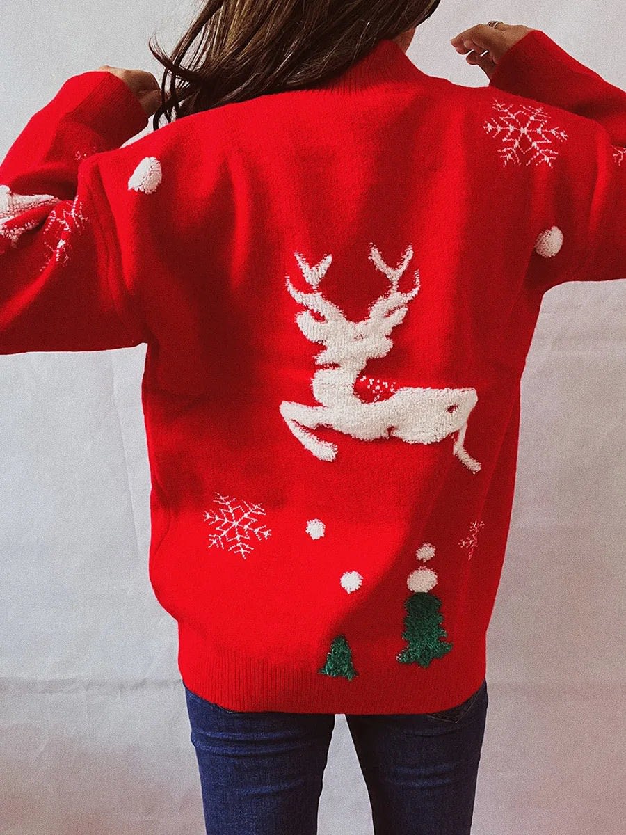 Annie High Neck Ugly Christmas Sweater_2