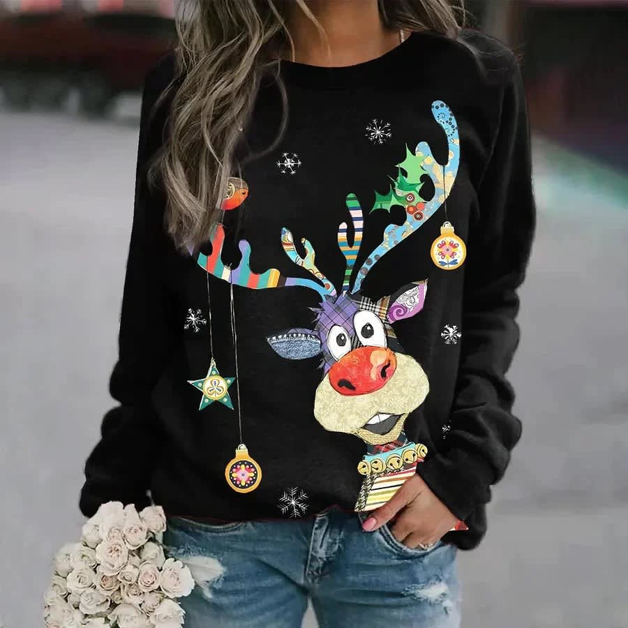 Josie Star Tree Print Christmas Sweater_4