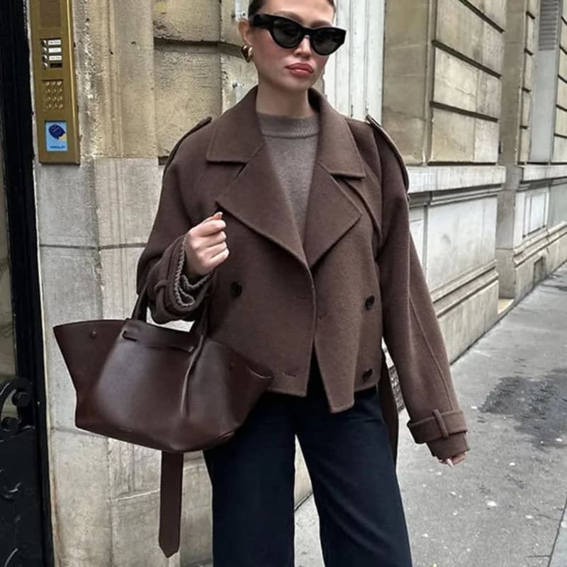 Eleanor Cropped Wool Pea Coat_1