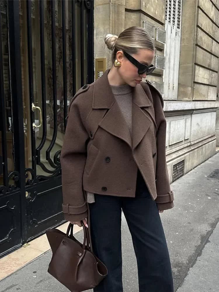 Eleanor Cropped Wool Pea Coat_5