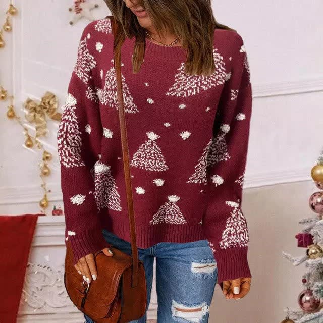 Georgina Holiday Tree Knit Christmas Sweater_2