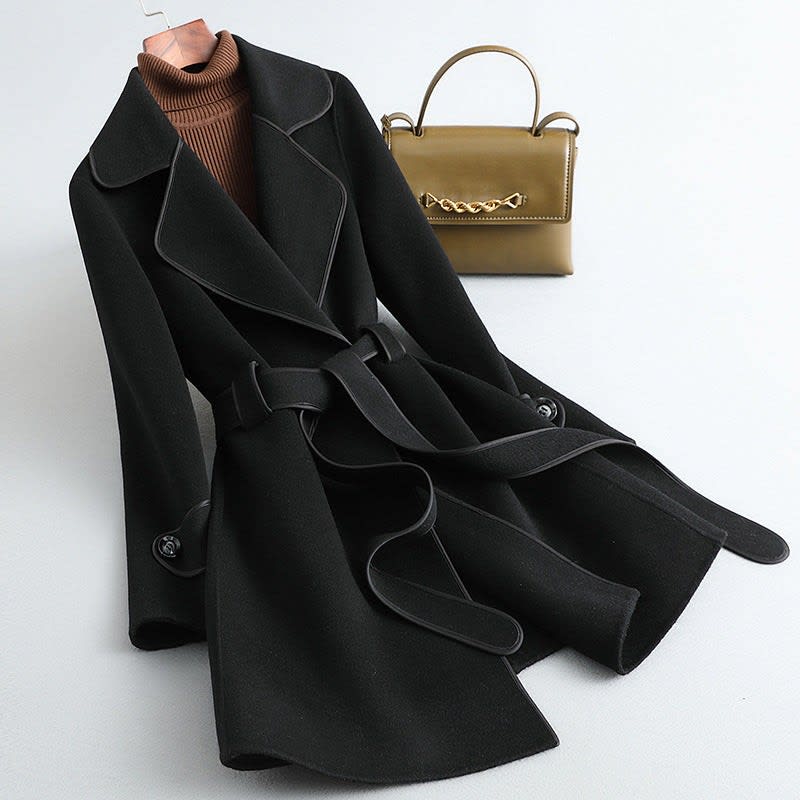 Florence Belted Wrap Coat with Contrast Trim_6