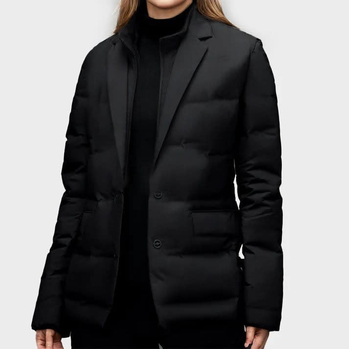 Genevieve Quilted Down Blazer Jacket_4