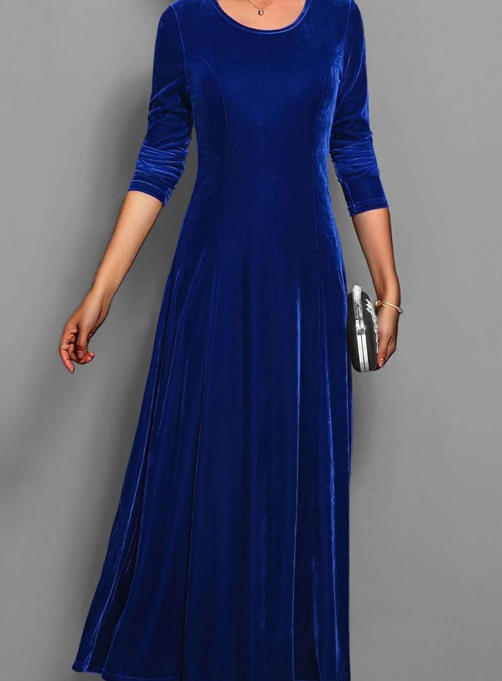 Brooke Velvet A-Line Maxi Party Dress_3