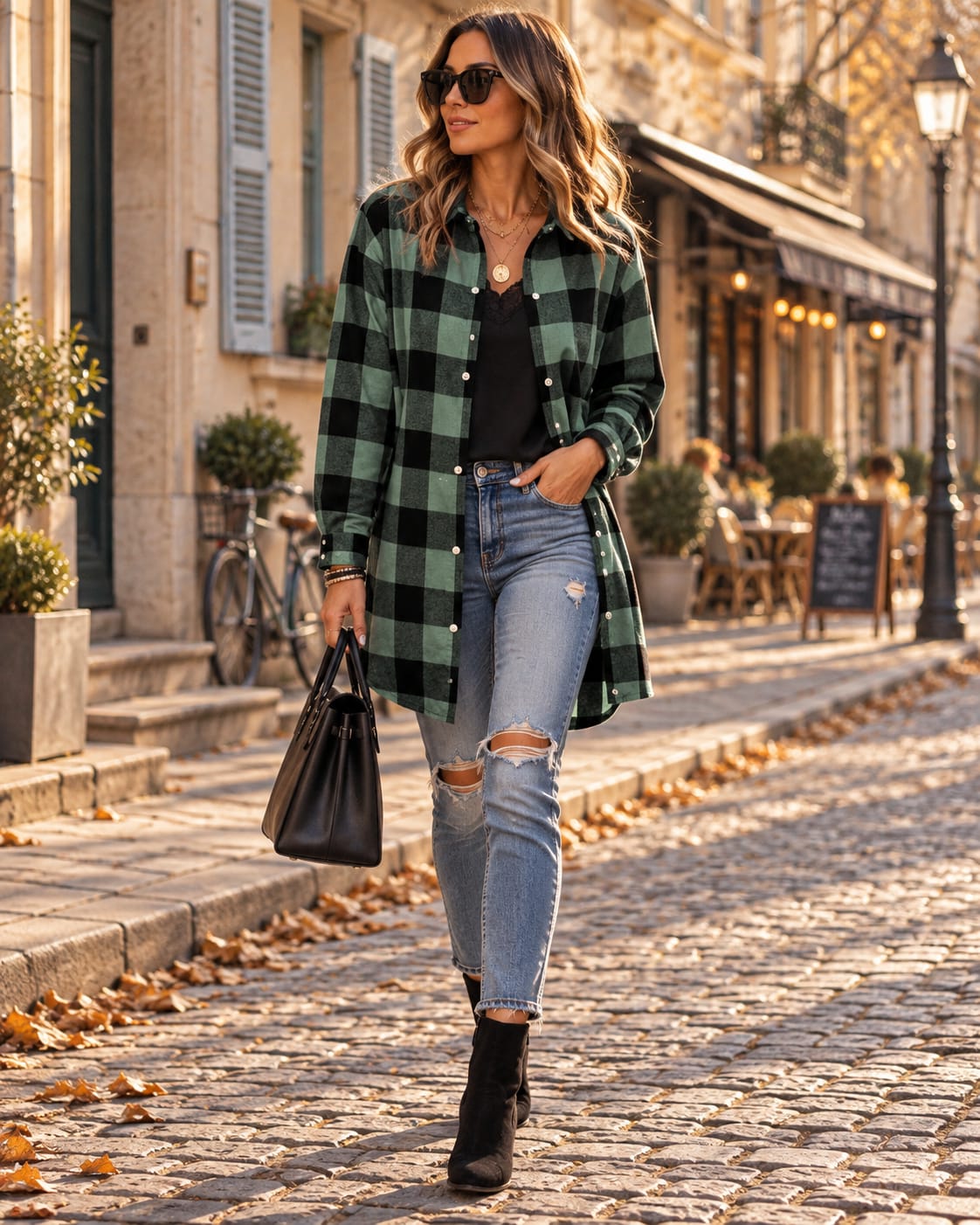 Caitlin Plaid Oversized Shacket_5