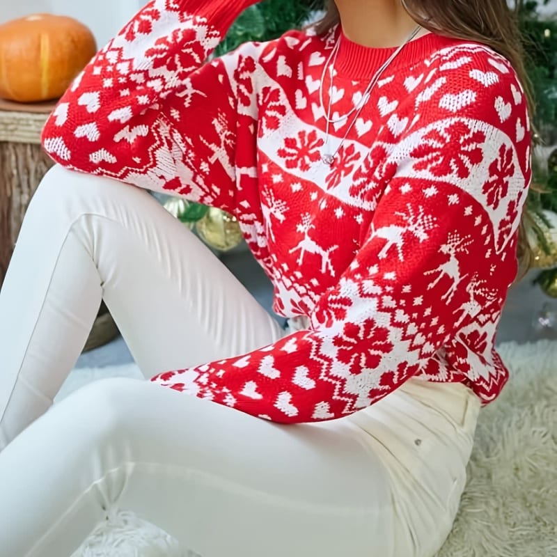 Colette Reindeer Fair Isle Christmas Sweater_1