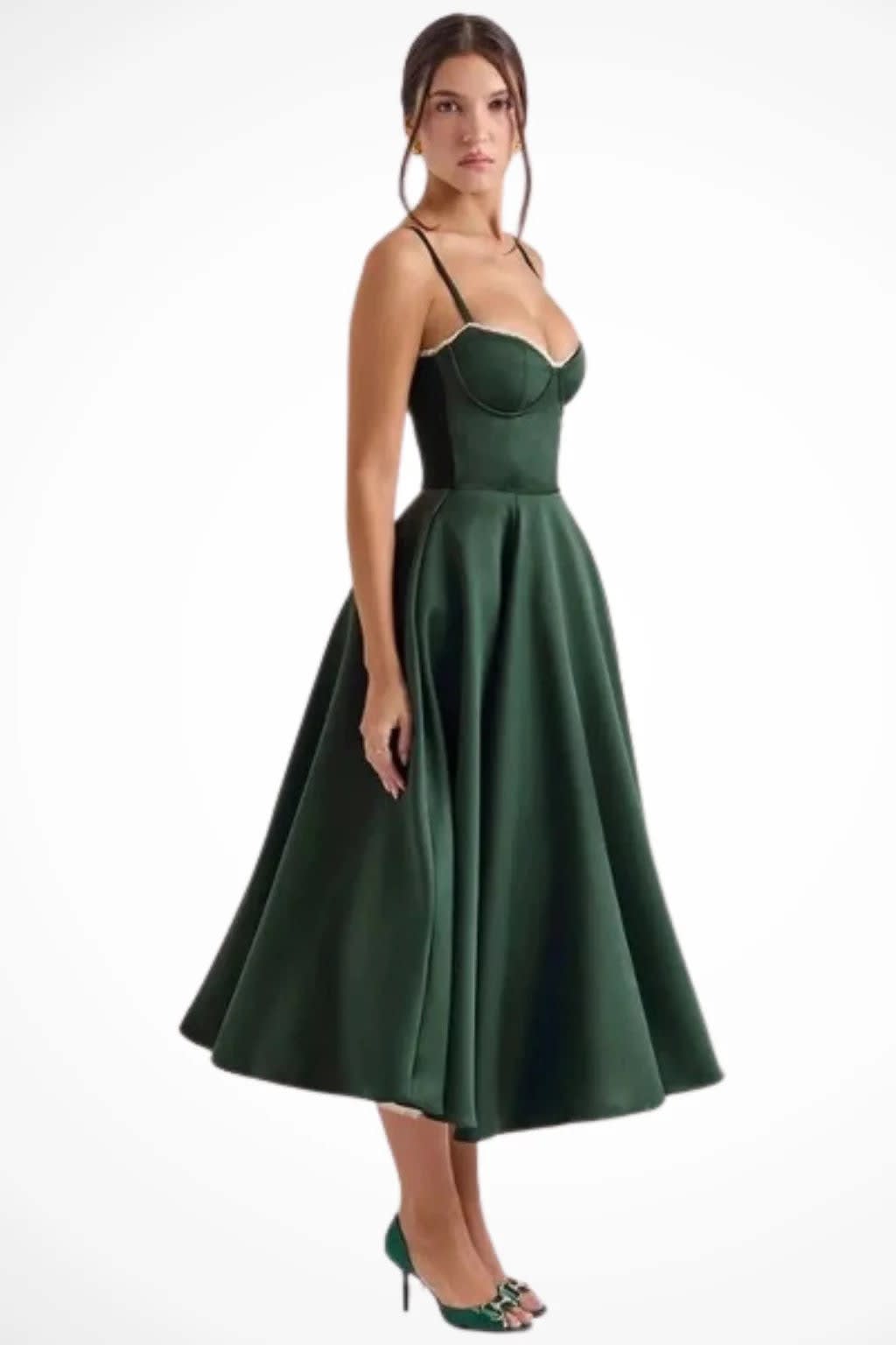 Melina Corset Wedding Guest Midi Dress_19