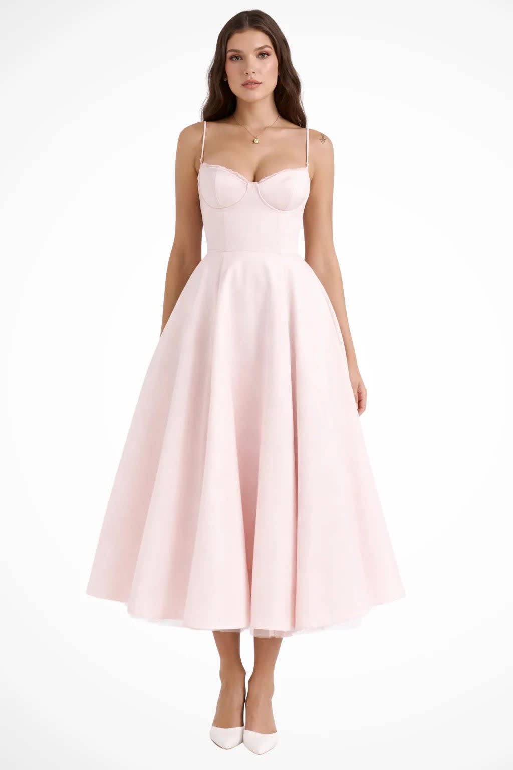 Melina Corset Wedding Guest Midi Dress_21