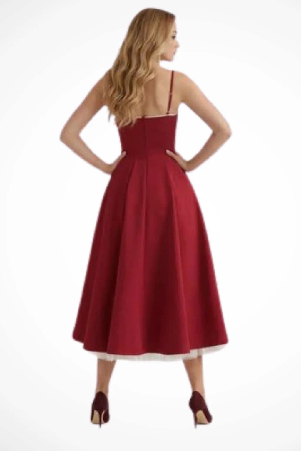 Melina Corset Wedding Guest Midi Dress_7