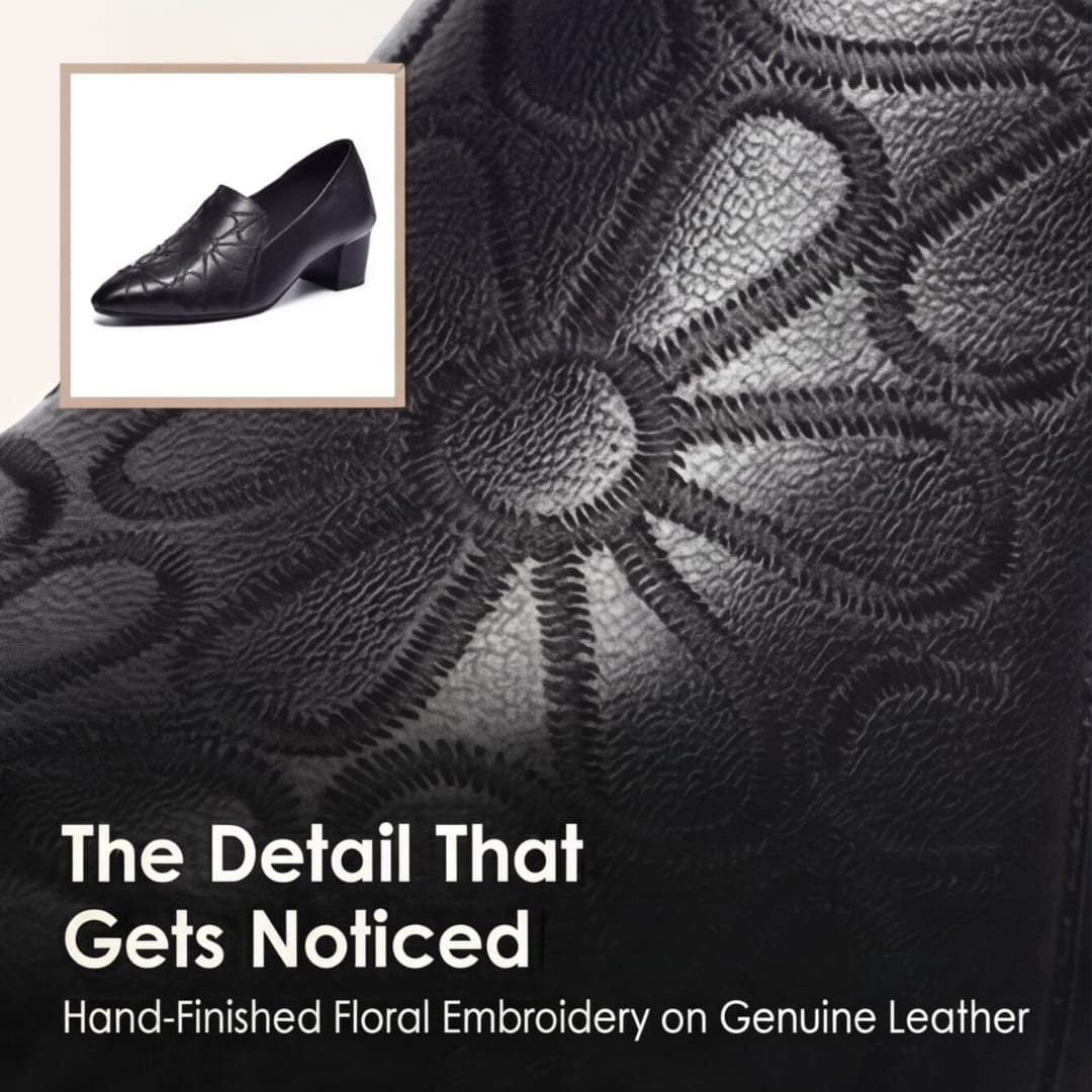 Clementine Embroidered Leather Block Heel Pumps_9