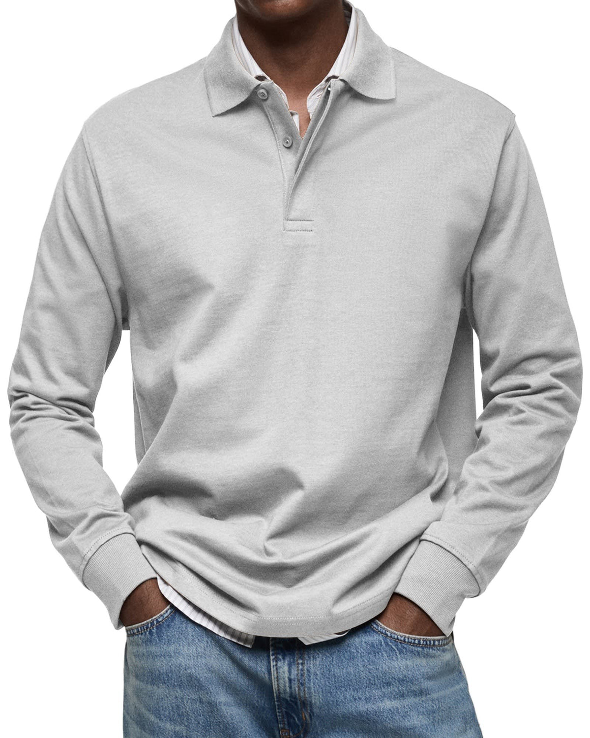 Ryan Stretch Long Sleeve Polo Shirt_4