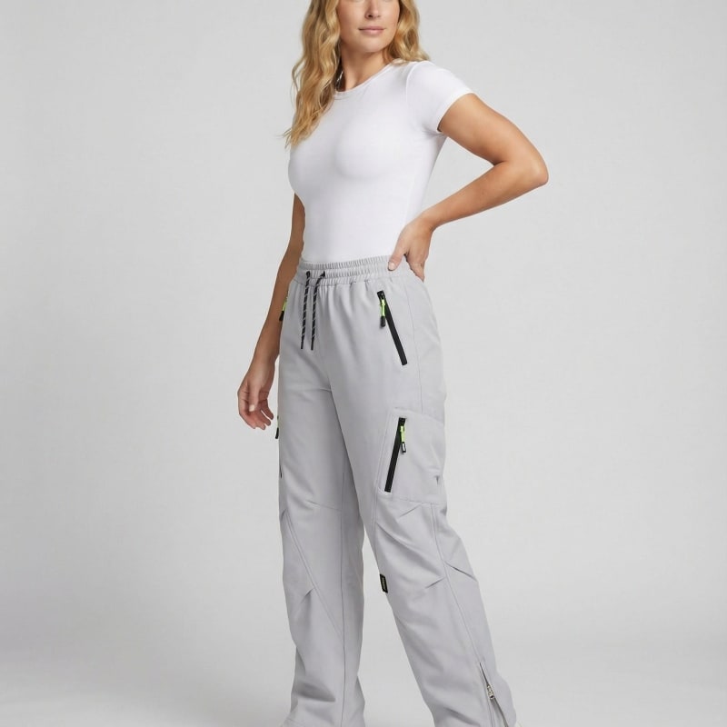 Iris Fleece Lined Cargo Ski Pants For Winter_1