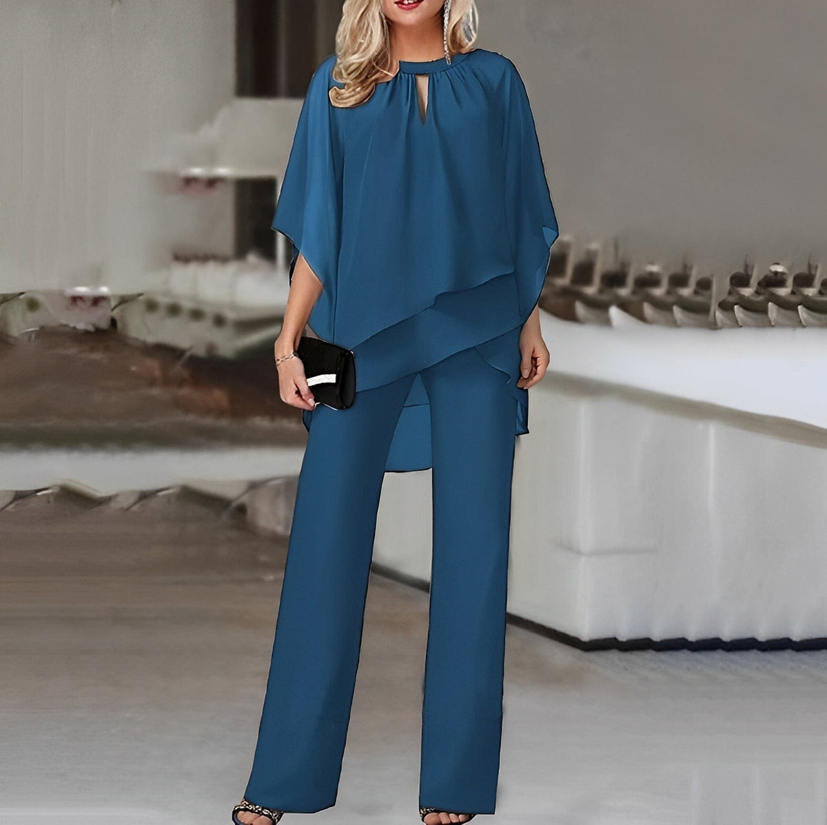 Oda Chiffon Wide Leg Two Piece Set_8