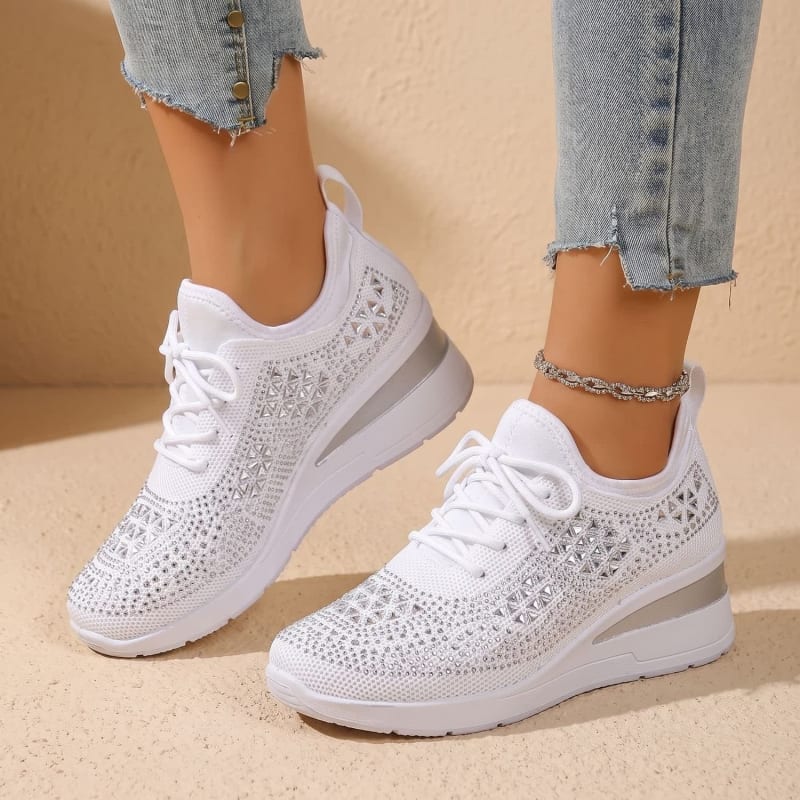 Jasmine Arch Support Rhinestone Orthopedic Sneakers_1