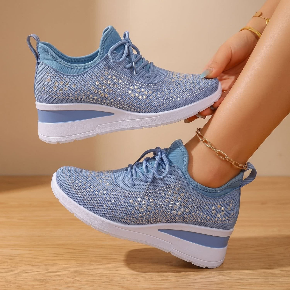 Jasmine Arch Support Rhinestone Orthopedic Sneakers_21